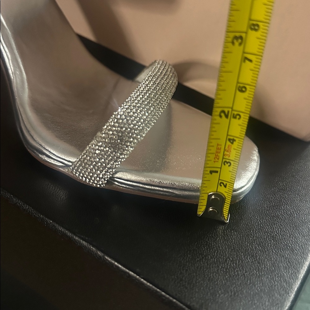 Just Fab - Golden Hour Mule Sandals In Clear Rhinestone - Picture 13 of 13
